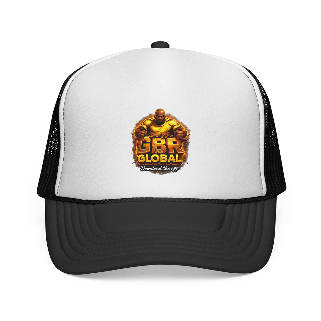 GBR Global Logo Trucker Cap — Mesh Back Baseball Hat with Bold Emblem