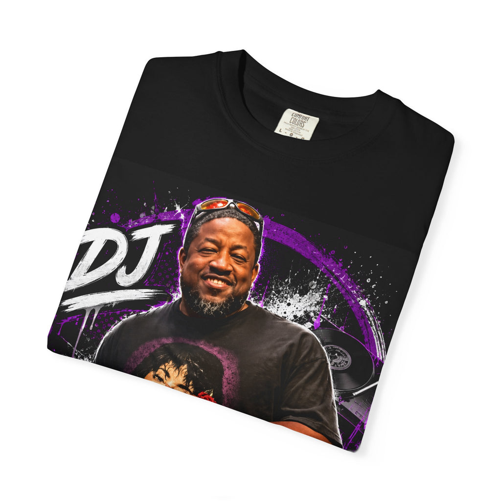 DJ Fuse Graphic T-Shirt — Urban Music Tee with Portrait & Bold Script