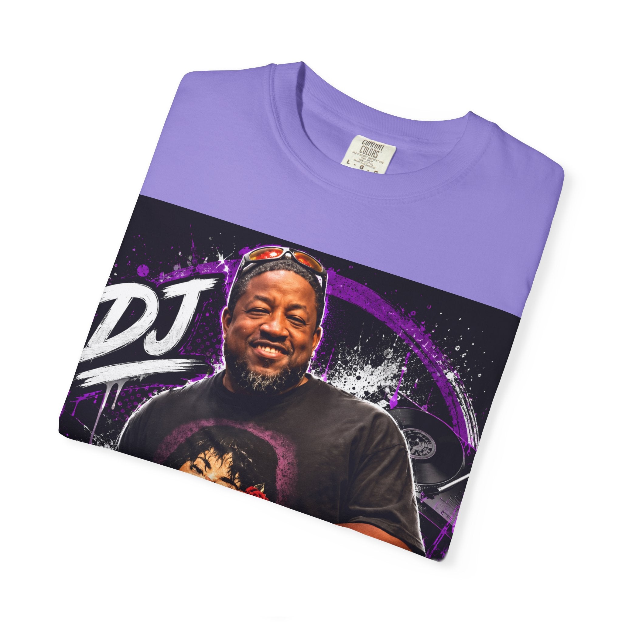 DJ Fuse Graphic T-Shirt — Urban Music Tee with Portrait & Bold Script