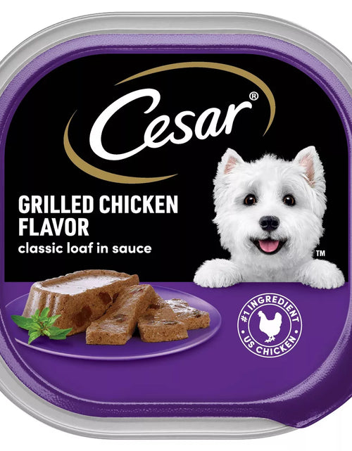 Load image into Gallery viewer, Cesar Classic Loaf in Sauce Grilled Chicken and Gravy Flavor Small Breed Wet Dog Food - 3.5Oz
