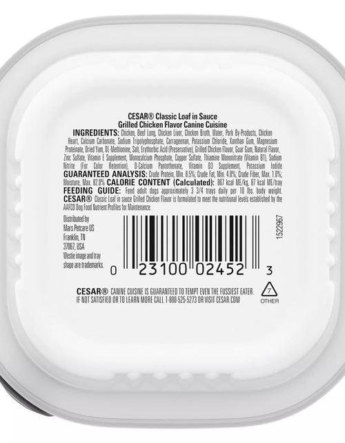 Load image into Gallery viewer, Cesar Classic Loaf in Sauce Grilled Chicken and Gravy Flavor Small Breed Wet Dog Food - 3.5Oz
