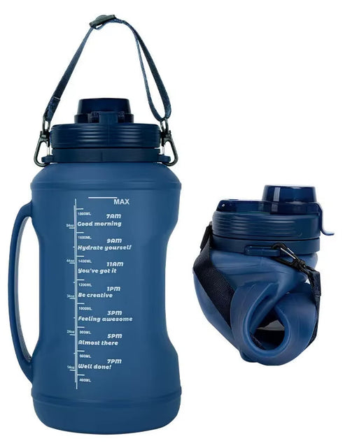 Load image into Gallery viewer, 68OZ 2L Silicone Foldable Water Bottle Large Capacity Sports Water Cup with Handle Portable for Adult Gym Sports Outdoors
