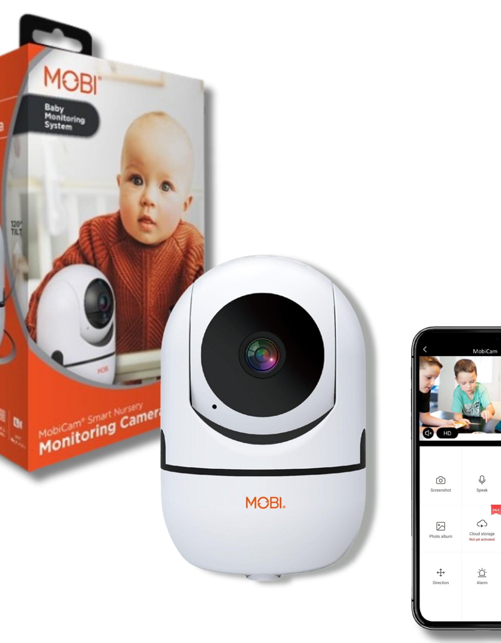 cam HDX Wi-Fi Pan & Tilt Smart Nursery Monitoring Camera, Baby Video Monitor, Night Vision, Motion Detection, Full HD, Two-Way Audio, Remote View & Recording with Free Smart App