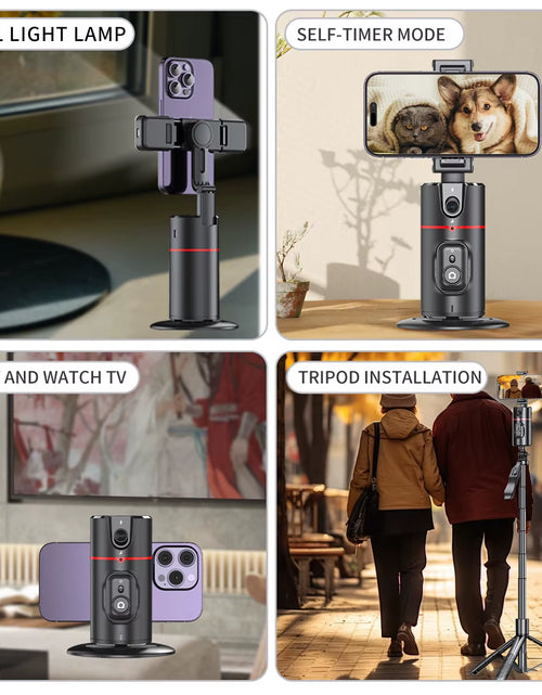 Load image into Gallery viewer, P02 Gimbal 360 Rotation AI Automatic Tracking Shooting Stabilizer Detachable Phone Clip Mini Selfie Stick Phoneholder
