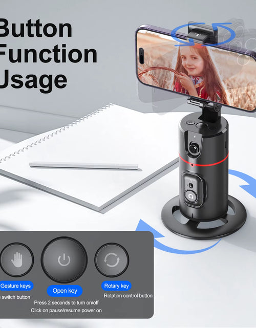 Load image into Gallery viewer, P02 Gimbal 360 Rotation AI Automatic Tracking Shooting Stabilizer Detachable Phone Clip Mini Selfie Stick Phoneholder
